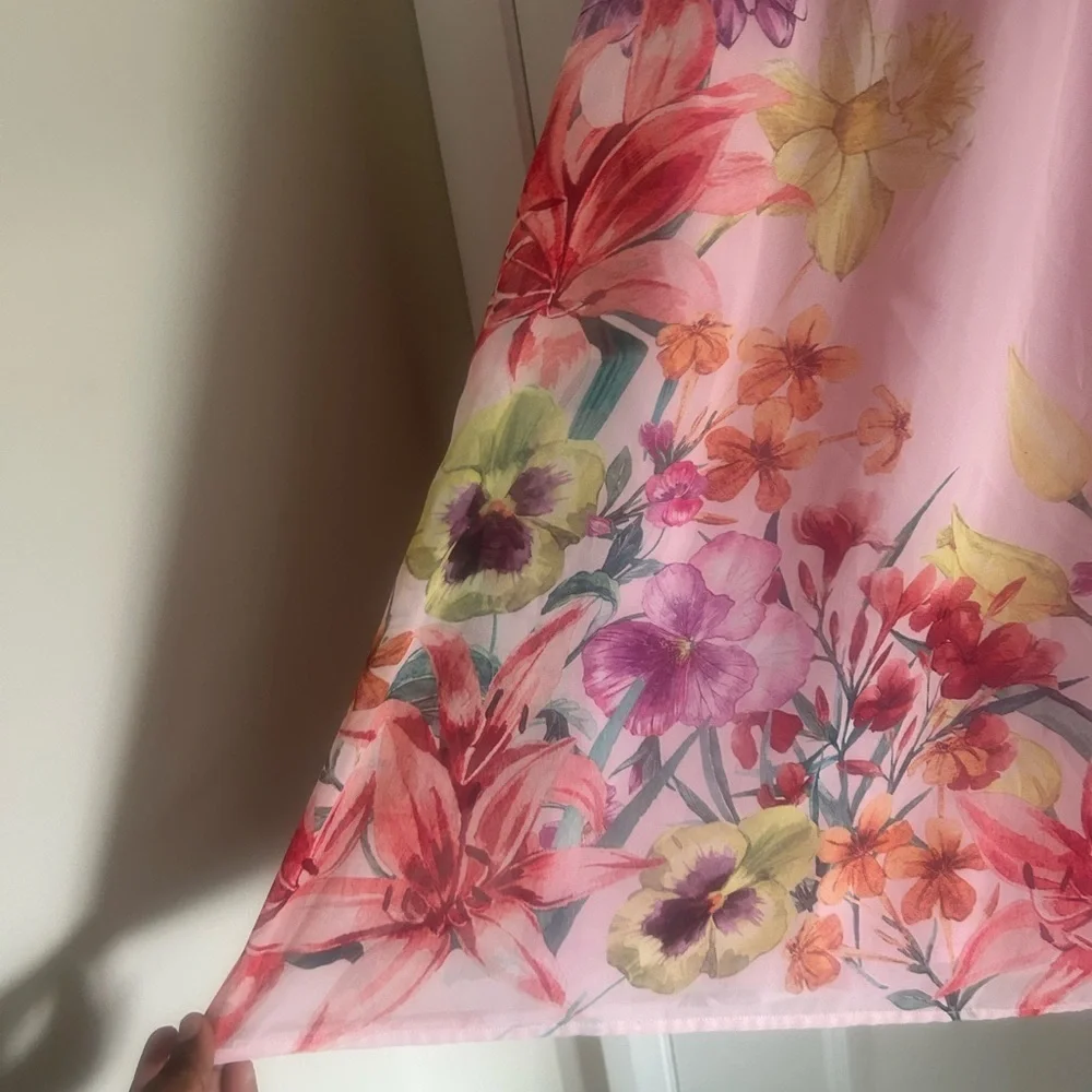 Floral Pink Kids Casual Dress
